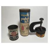 Vintage lot of 3 Tire Flat Fixer Advertising Tin