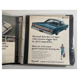 Large Binder Full of 1950s/1960s Car Advertisement