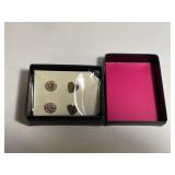 Avon Lot of 2 Earrings Sets Pink stone/heart New