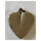 SOLID BRASS HEART 1 3/4' X 2' X 3/8'