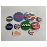 Vintage Lot of 10 Political Campaign Buttons/Pins
