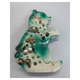 CAST IRON EARRING HOLDER W/ EARRING PAIRS