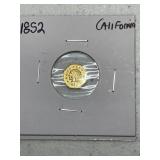 1852  'CALIFORNIA GOLD' TRIBUTE TOKEN