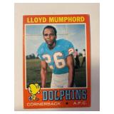 1970 Lloyd Mumphord Dolphins Topps Football Card