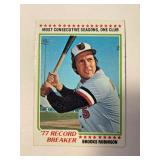 1977 MLB Record Breaker Brooks Robinson Card