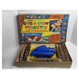 1962 Give A Show Cartoon Projector With Color Slid