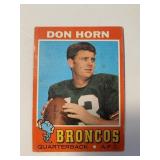 1970 Don Horn Broncos Topps NFL Football Card
