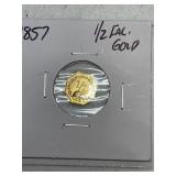 1857 'CALIFORNIA GOLD' TRIBUTE TOKEN
