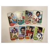 1976 lot of 8 NFL Football Cards