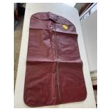 FAUX LEATHER GARMENT BAG, RED, JACKET SIZE