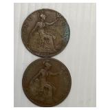 1909, 1911 English Large Cents