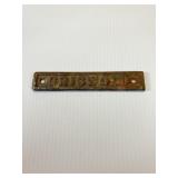 Griswold steel placard