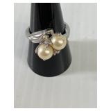 Ring Sz 8 marked 18kt ge
