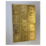24KT Gold Layered Currency x6