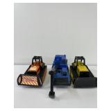 VINTAGE TONKA CONSTRUCTION: 2 DOZERS, 1 EXCAVATOR