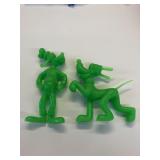 VINTAGE 1971 'MARX' DISNEY FIGURES:PLUTO & GOOFY