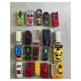 20 Matchbox, Hotwheels and etc vehicles