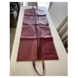 FAUX LEATHER GARMENT BAG, RED