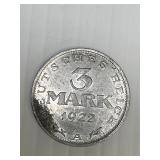 1922 German 3 Mark