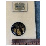 2 -'THE POLICE' BAND COLLECTIBLE METAL LAPEL PINS