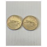2 Canadian Silver Quarters