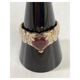 Heart Ring Marked 925 sz8