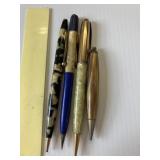 4 Vintage Marbleized Ink Pencils