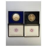 1972 &1974 Bicentennial Coins Washington & Adams
