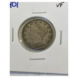 1901 V-Nickels VF