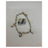 7' CAMEO BRACELET & CAMEO EARRINGS