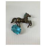 Jolle Sterling Silver Horse Brooch
