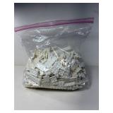 GALLON SIZED BAG OF WHITE MEGA  BLOCKS
