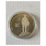 Battle of Gettysburg Oak Ridge Attack Silver Clad
