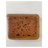 VINTAGE HAND TOOLED LEATHER WALLET