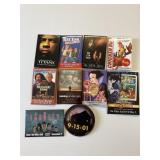 Lot of movie advertising buttons
