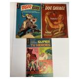 Gold Key Dog Savage, Tiger Girl, Super TV Heroes