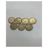 7 Canadian Silver Dimes