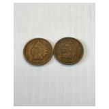 1901, 1902 Indian Heads x2