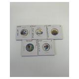 1999-2009 Painted State Quarter x5