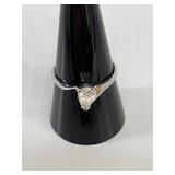 Tear Drop Ring sz 8 partially marked ilver