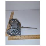 vintage pewter 2-wheeled ammunition wagon