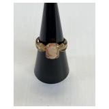 18K H.G.E. CAMEO RING , SIZE 7