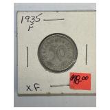 1935-F German 50 Pfennig
