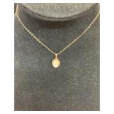12K G.F. 13' NECKLACE & CAMEO