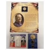 Presidential Coins-Cleveland, Lincoln, Kennedy