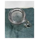 VINTAGE CLEAR GLASS PITCHER W/ FERN PATTERN