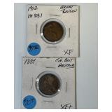 1881 & 1912 Great Britian farthings