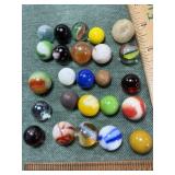 MIXED MARBLES VINTAGE - 25 IN THE BAG
