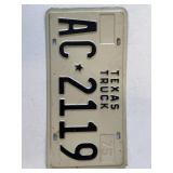 19754 TEXAS LICENSE PLATE