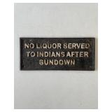 CAST IRON INFORMATION PLATE/SIGN